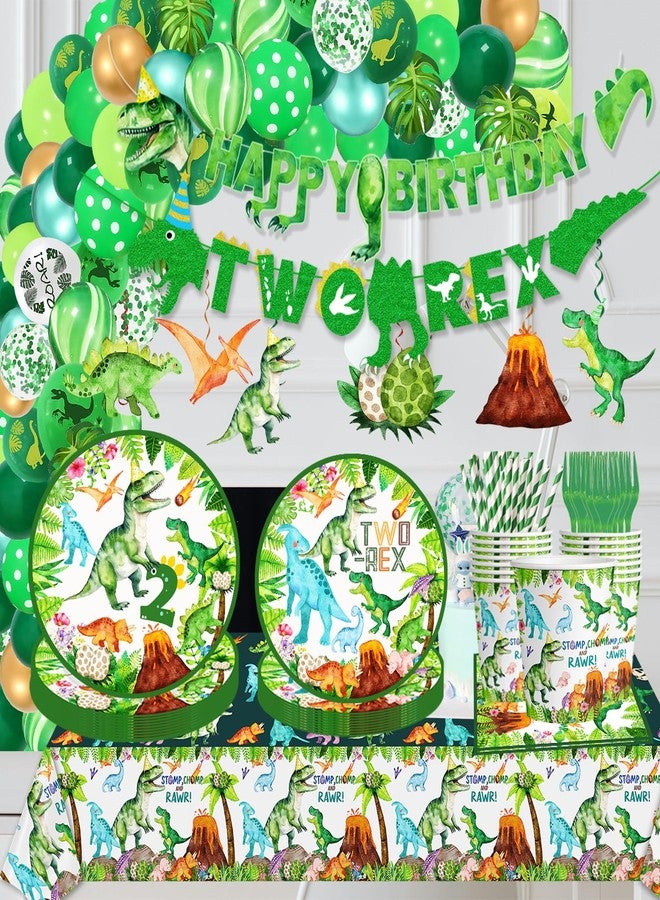 BIGKEOKI Watercolor Dinosaur Happy Birthday Banner Dinosaur Trex Banner Dinosaur Birthday Party Supplies for Boys 1st 2nd 3rd 4th 10th Dinosaur Birthday Decorations (Green) - Image 5